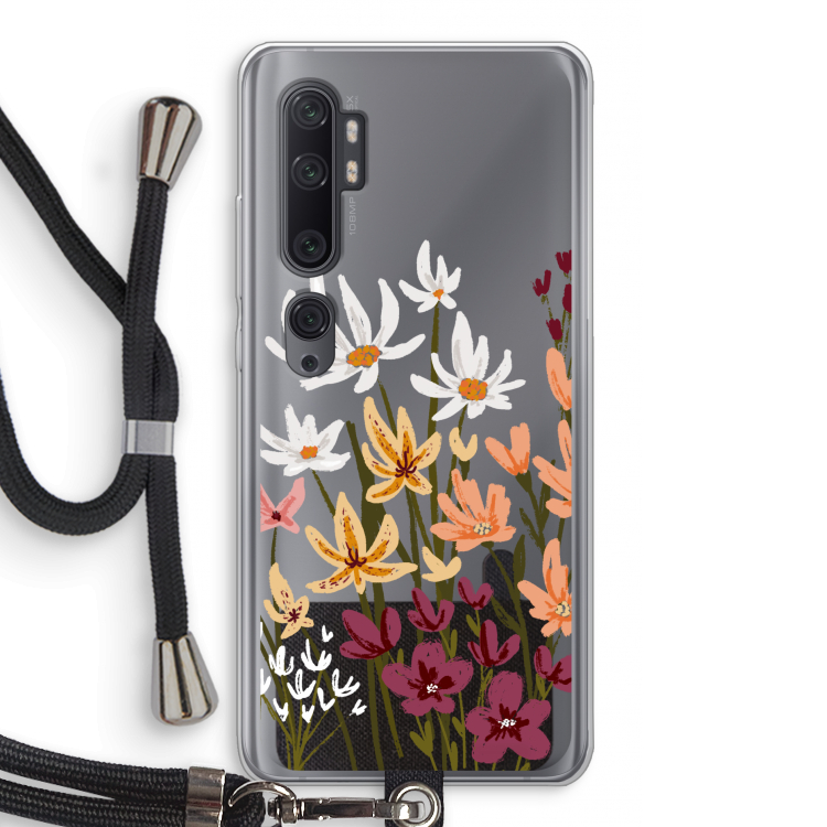 Painted wildflowers: Xiaomi Mi Note 10 Pro Transparant Hoesje met koord