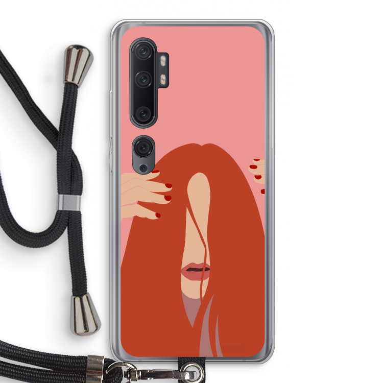 Woke up like this: Xiaomi Mi Note 10 Pro Transparant Hoesje met koord