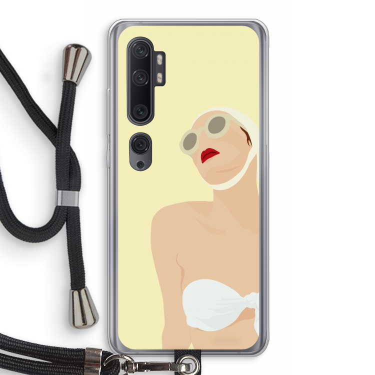 Summer: Xiaomi Mi Note 10 Pro Transparant Hoesje met koord