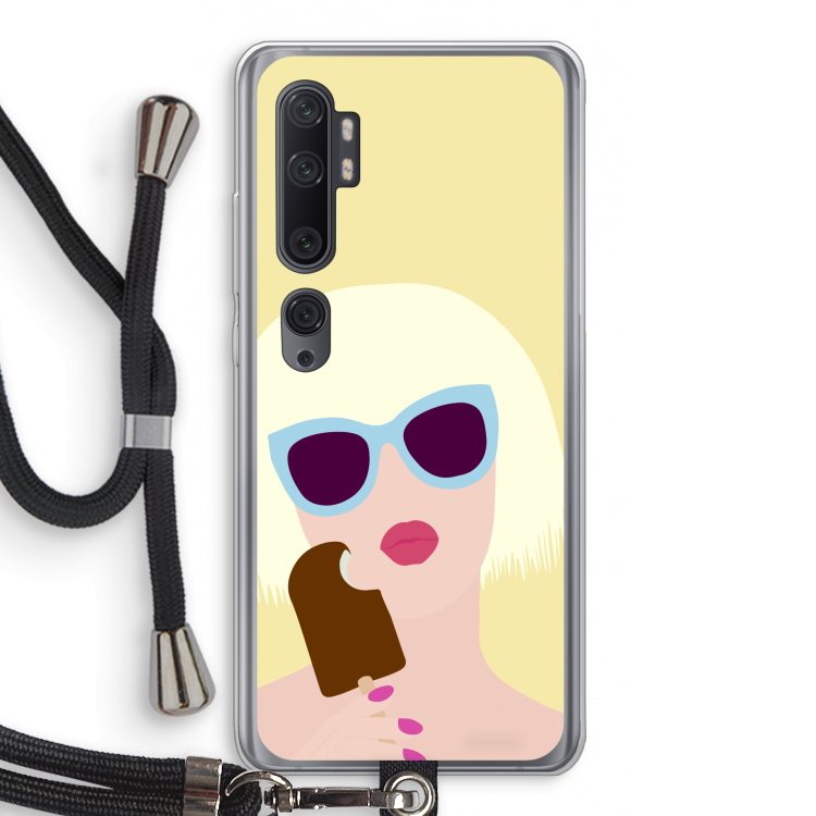 Ice cream: Xiaomi Mi Note 10 Pro Transparant Hoesje met koord