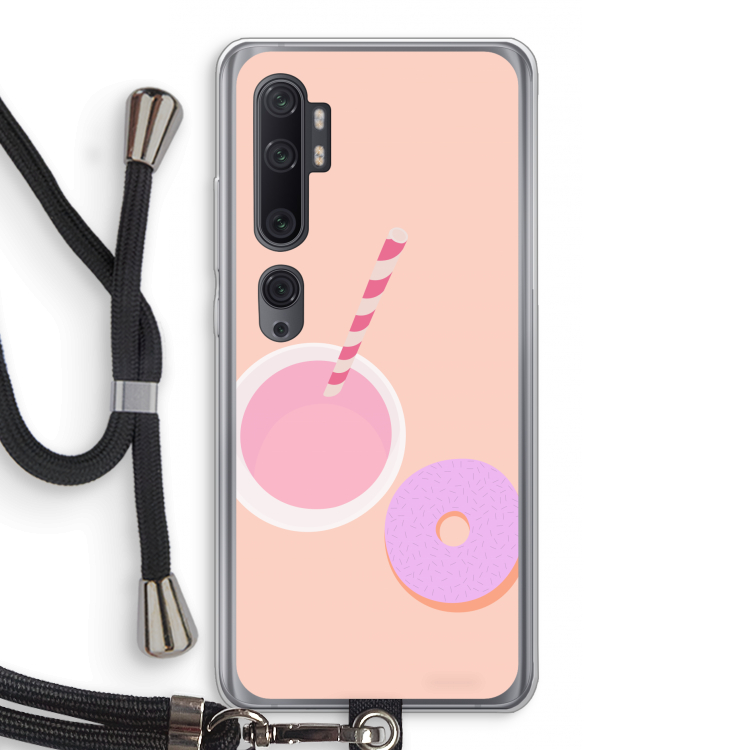 Donut: Xiaomi Mi Note 10 Pro Transparant Hoesje met koord