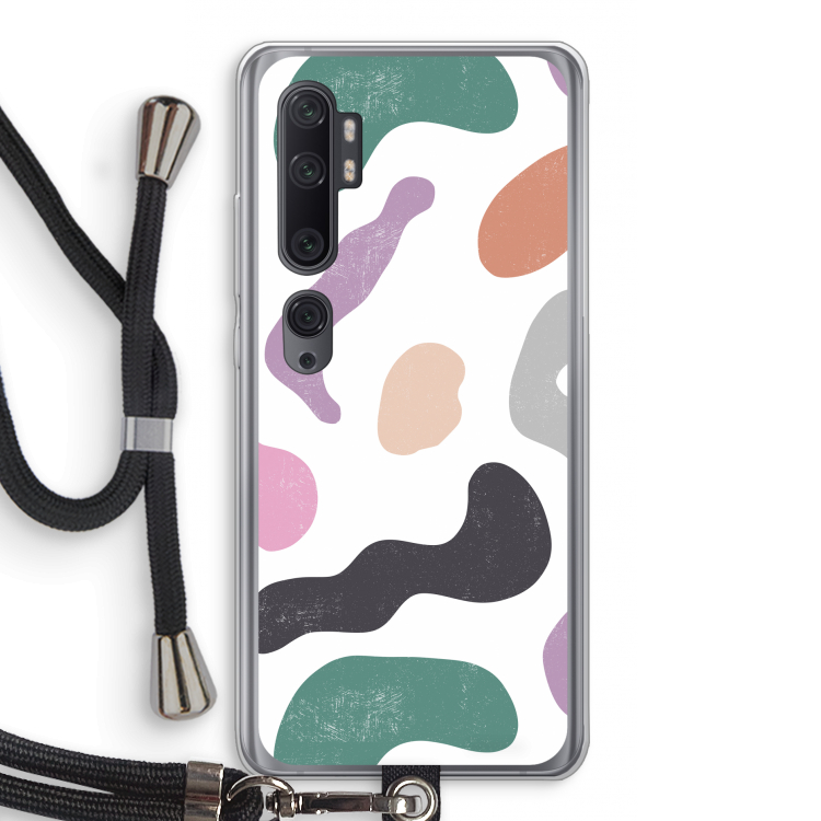Memphis Shapes: Xiaomi Mi Note 10 Pro Transparant Hoesje met koord