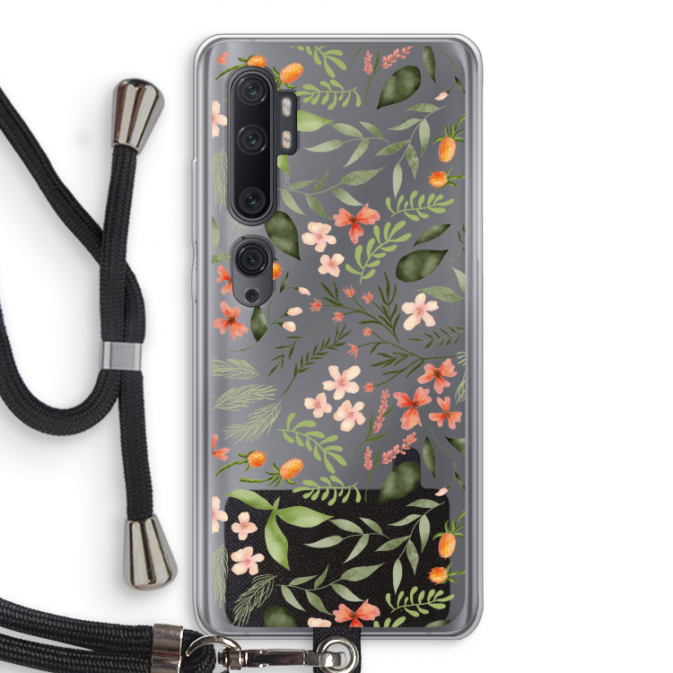 Sweet little flowers: Xiaomi Mi Note 10 Pro Transparant Hoesje met koord