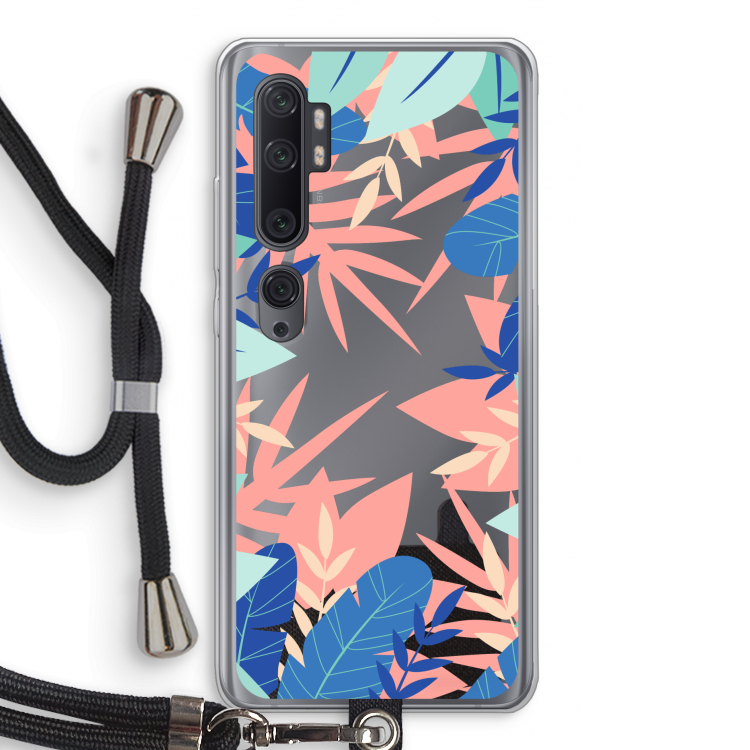 Tropisch: Xiaomi Mi Note 10 Pro Transparant Hoesje met koord
