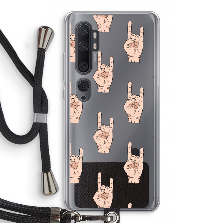 Rock: Xiaomi Mi Note 10 Pro Transparant Hoesje met koord