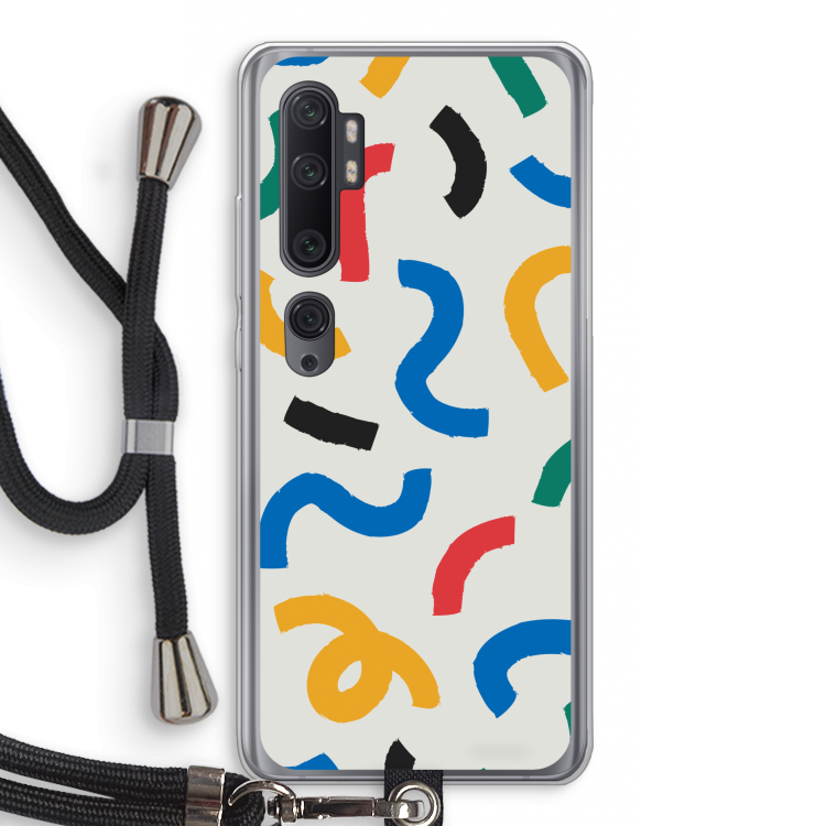 Illustratieve pop 2: Xiaomi Mi Note 10 Pro Transparant Hoesje met koord