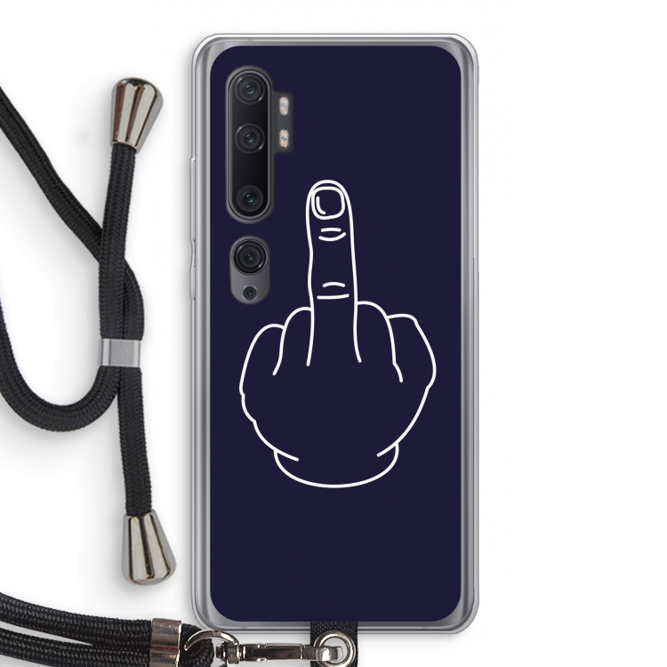 F**k U: Xiaomi Mi Note 10 Pro Transparant Hoesje met koord