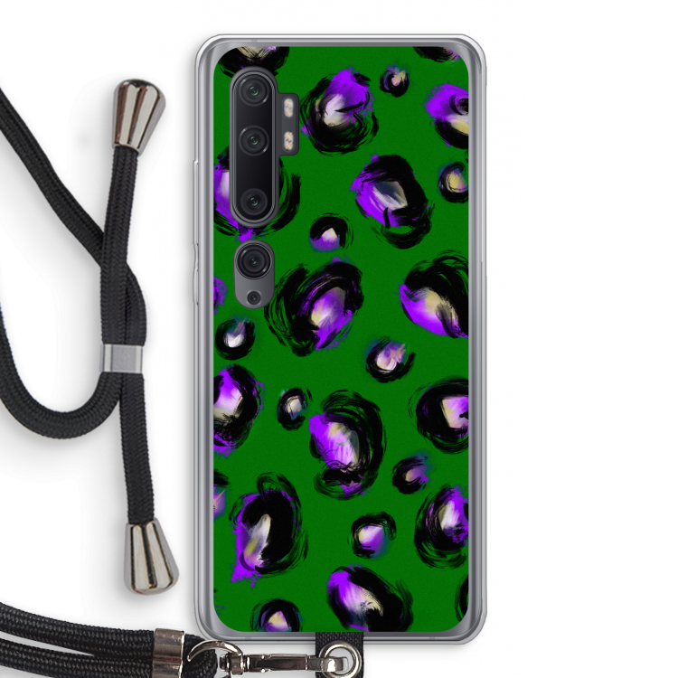 Green Cheetah: Xiaomi Mi Note 10 Pro Transparant Hoesje met koord