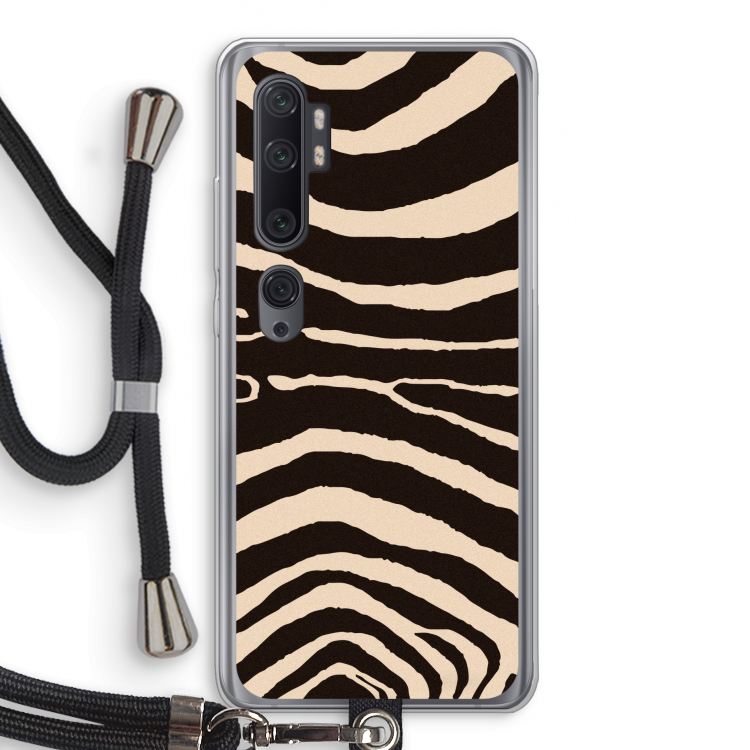 Arizona Zebra: Xiaomi Mi Note 10 Pro Transparant Hoesje met koord