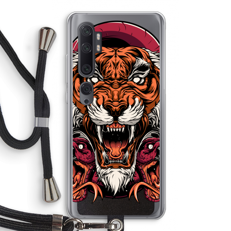 Tiger and Rattlesnakes: Xiaomi Mi Note 10 Pro Transparant Hoesje met koord