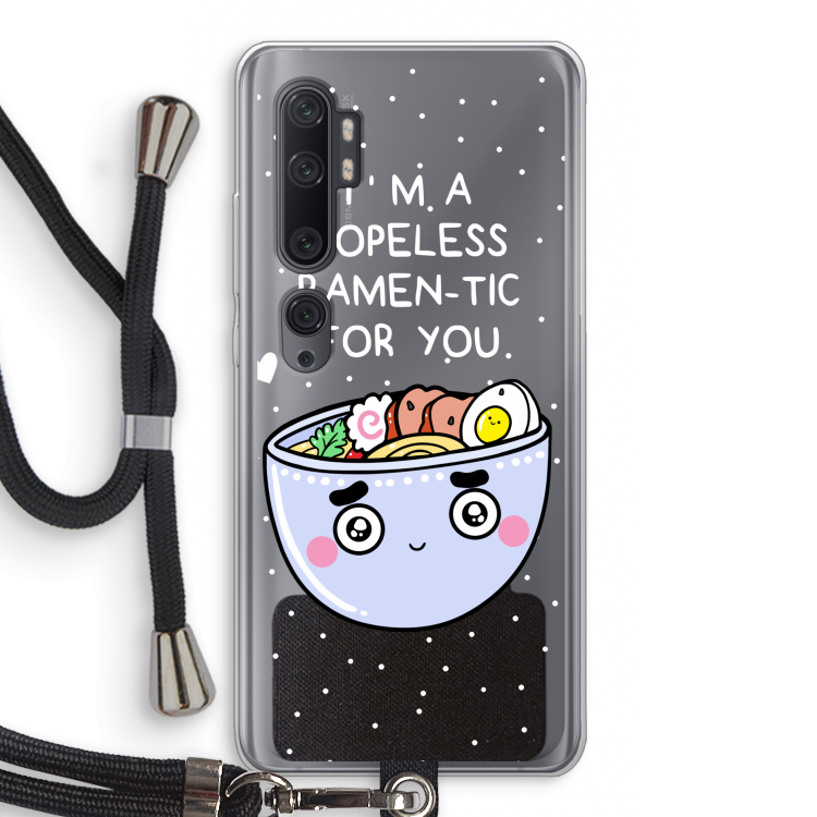 I'm A Hopeless Ramen-Tic For You: Xiaomi Mi Note 10 Pro Transparant Hoesje met koord