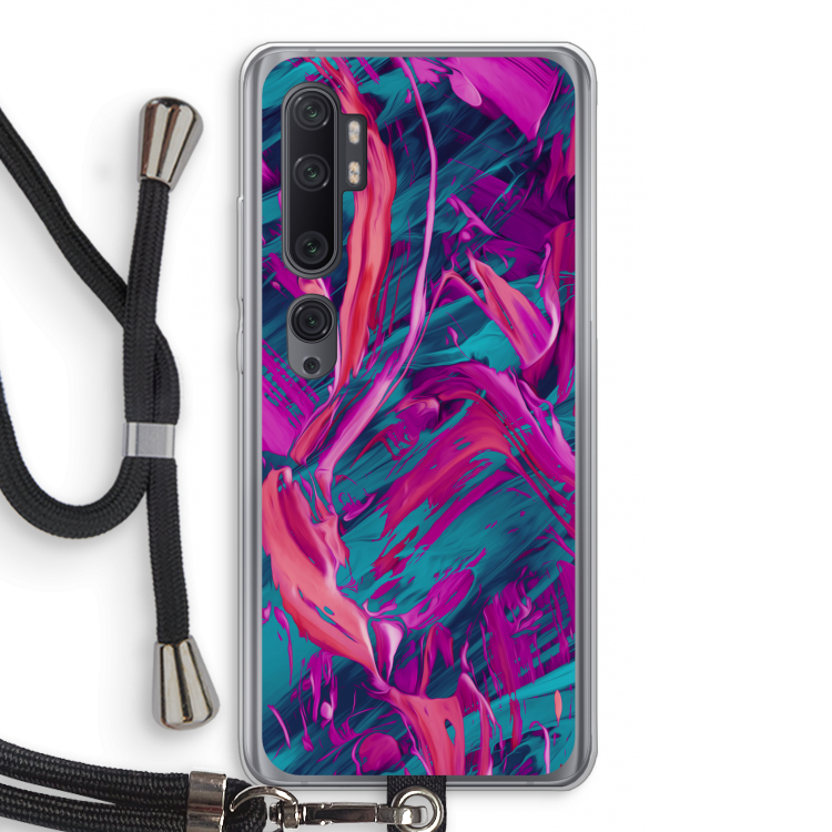 Pink Clouds: Xiaomi Mi Note 10 Pro Transparant Hoesje met koord