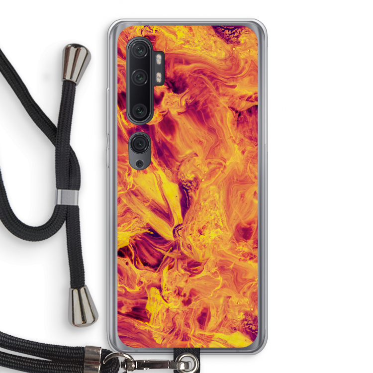 Eternal Fire: Xiaomi Mi Note 10 Pro Transparant Hoesje met koord