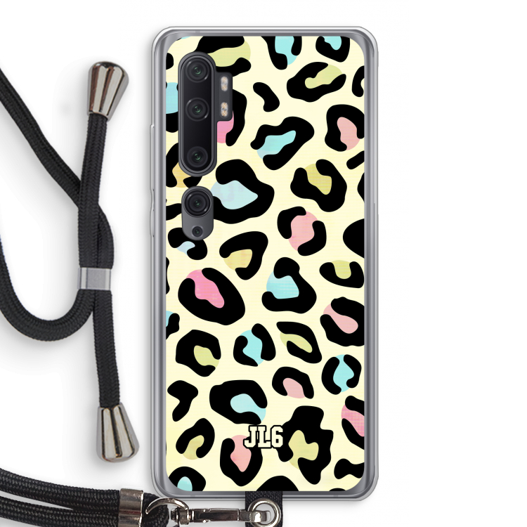Leopard pattern: Xiaomi Mi Note 10 Pro Transparant Hoesje met koord