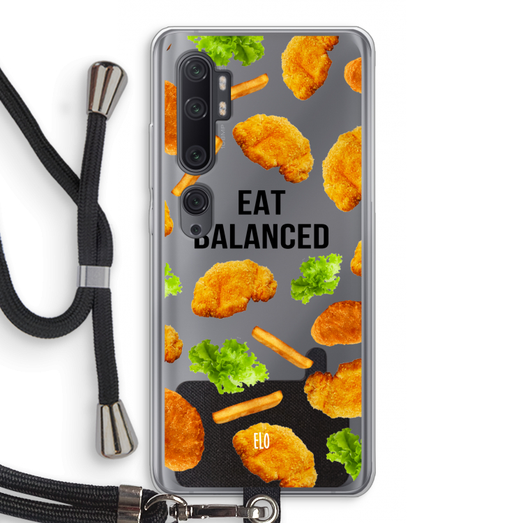 Eat Balanced: Xiaomi Mi Note 10 Pro Transparant Hoesje met koord