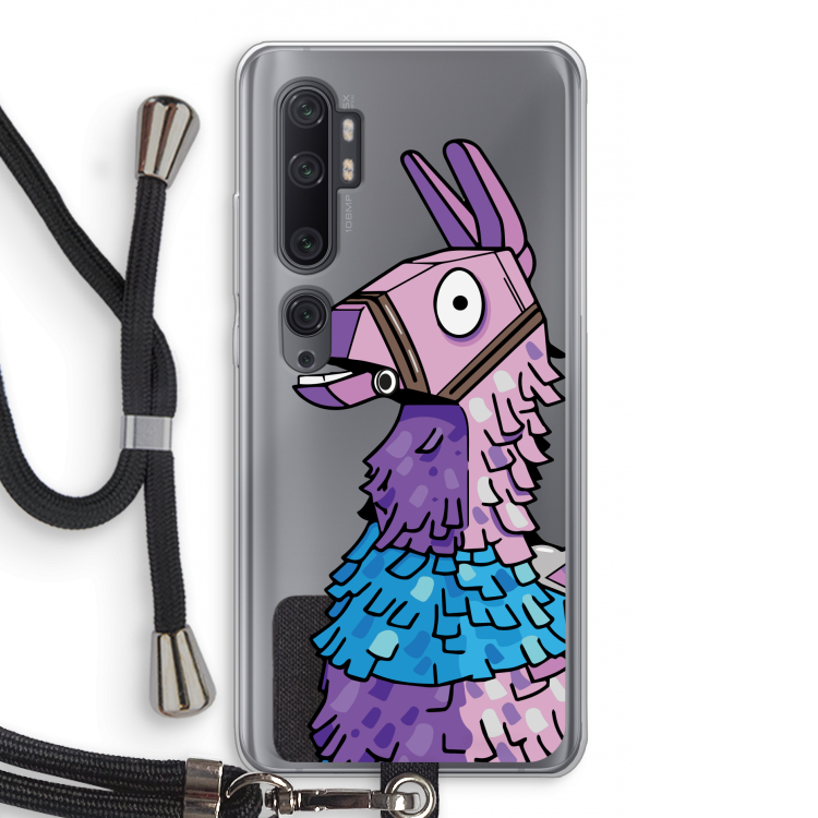 Lama: Xiaomi Mi Note 10 Pro Transparant Hoesje met koord