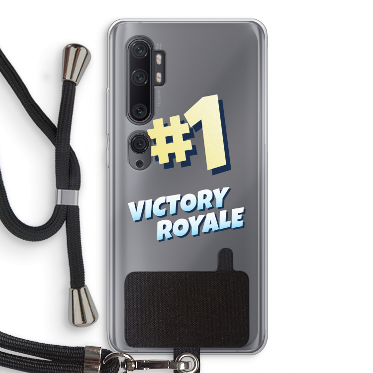 Victory Royale: Xiaomi Mi Note 10 Pro Transparant Hoesje met koord