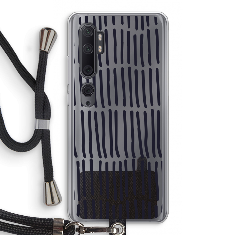 Moroccan stripes: Xiaomi Mi Note 10 Pro Transparant Hoesje met koord