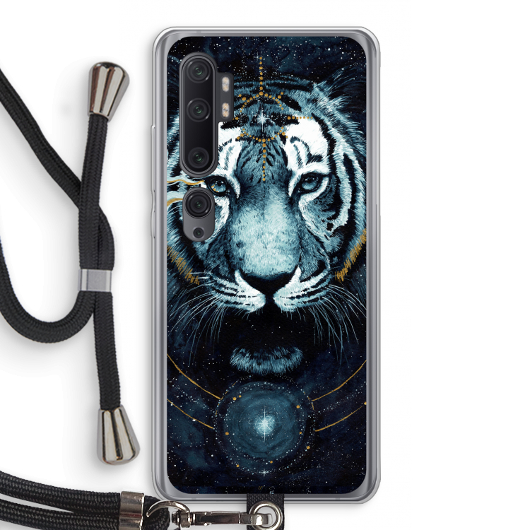 Darkness Tiger: Xiaomi Mi Note 10 Pro Transparant Hoesje met koord