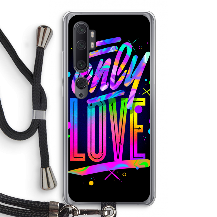 Only Love: Xiaomi Mi Note 10 Pro Transparant Hoesje met koord