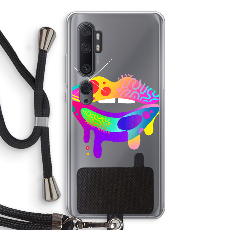 Lip Palette: Xiaomi Mi Note 10 Pro Transparant Hoesje met koord
