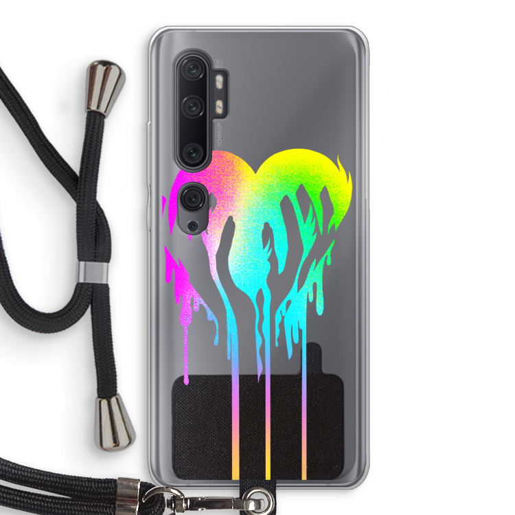 Hold My Heart: Xiaomi Mi Note 10 Pro Transparant Hoesje met koord