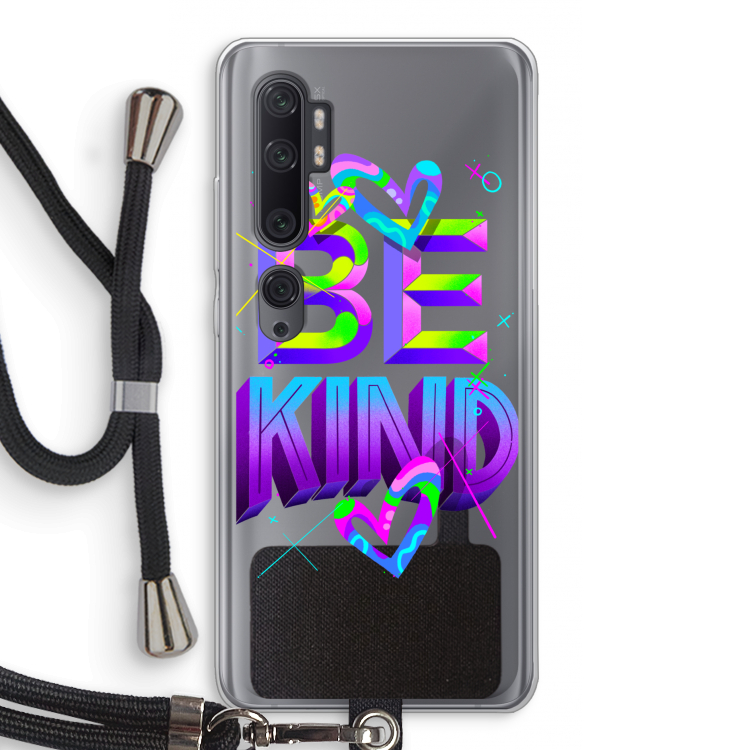 Be Kind: Xiaomi Mi Note 10 Pro Transparant Hoesje met koord