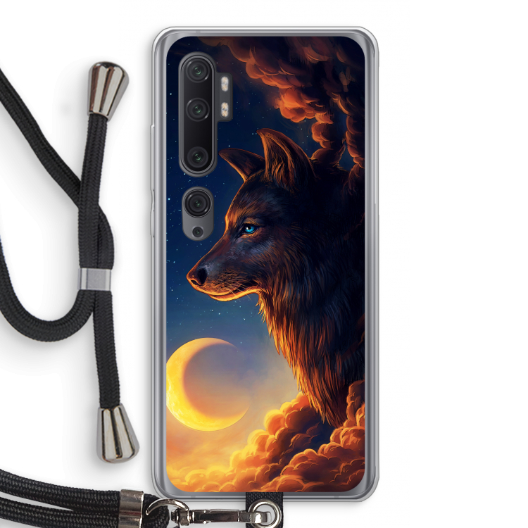 Night Guardian: Xiaomi Mi Note 10 Pro Transparant Hoesje met koord