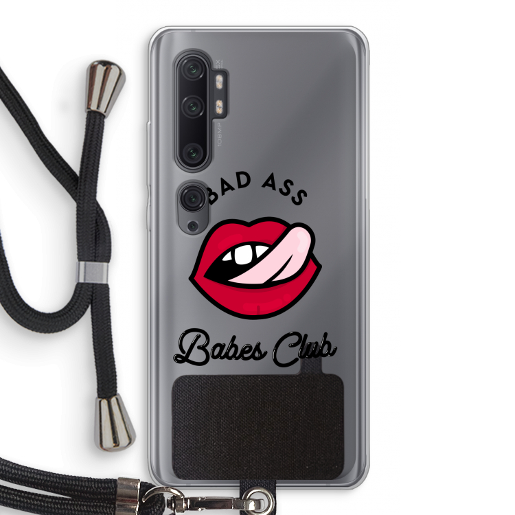 Badass Babes Club: Xiaomi Mi Note 10 Pro Transparant Hoesje met koord