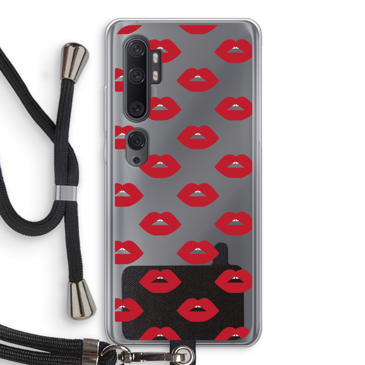 Lips: Xiaomi Mi Note 10 Pro Transparant Hoesje met koord