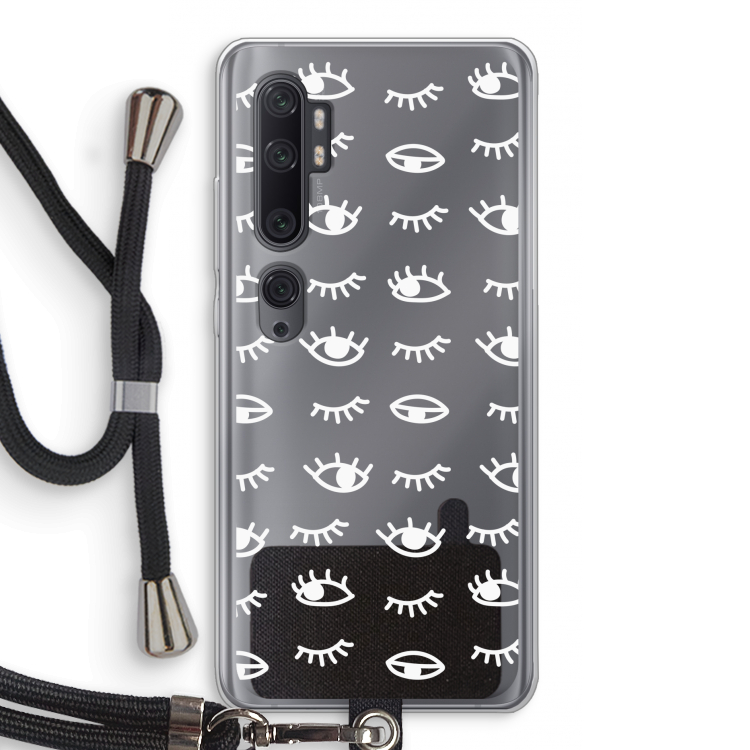 Eye pattern #3: Xiaomi Mi Note 10 Pro Transparant Hoesje met koord