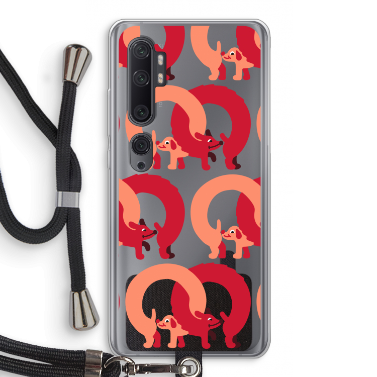 Dogs: Xiaomi Mi Note 10 Pro Transparant Hoesje met koord