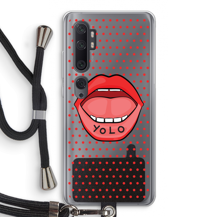 Yolo Denise: Xiaomi Mi Note 10 Pro Transparant Hoesje met koord