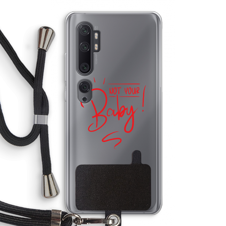 Not Your Baby: Xiaomi Mi Note 10 Pro Transparant Hoesje met koord