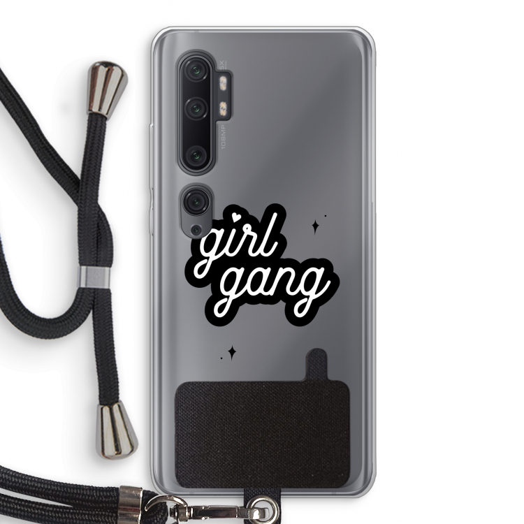 Girl Gang: Xiaomi Mi Note 10 Pro Transparant Hoesje met koord