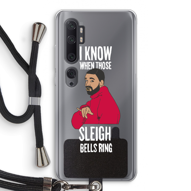 Sleigh Bells Ring: Xiaomi Mi Note 10 Pro Transparant Hoesje met koord