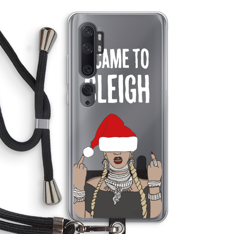 Came To Sleigh: Xiaomi Mi Note 10 Pro Transparant Hoesje met koord