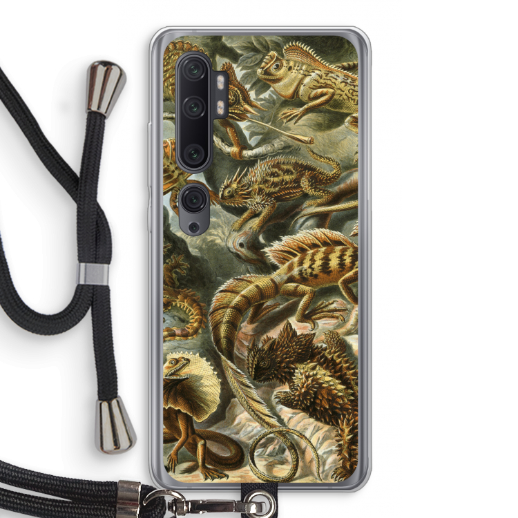 Haeckel Lacertilia: Xiaomi Mi Note 10 Pro Transparant Hoesje met koord