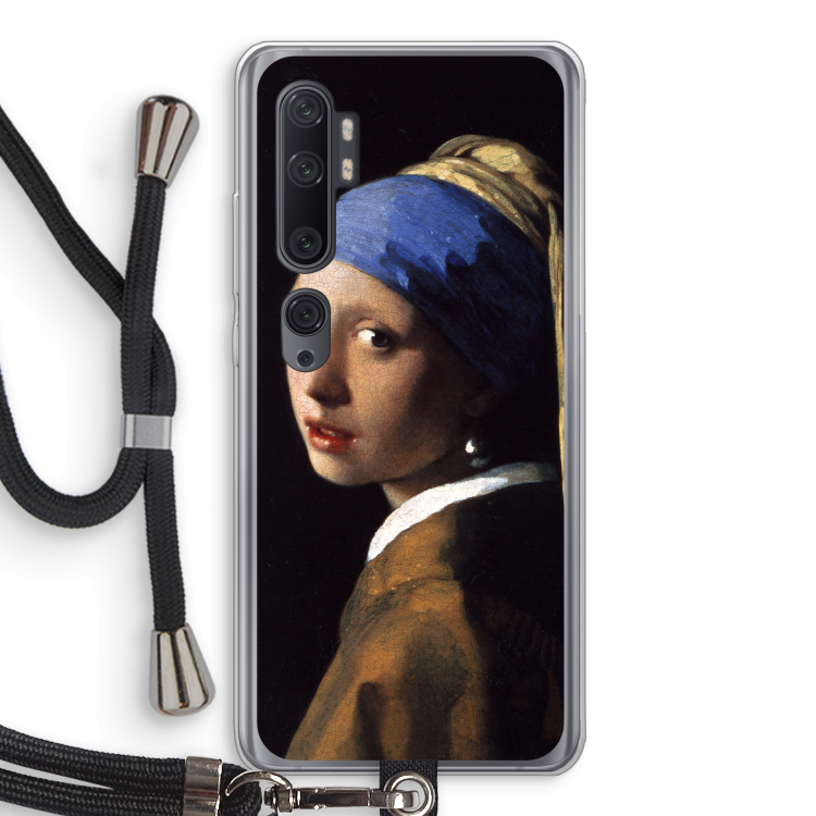 The Pearl Earring: Xiaomi Mi Note 10 Pro Transparant Hoesje met koord
