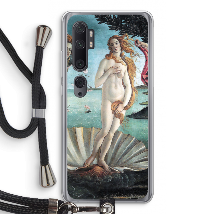 Birth Of Venus: Xiaomi Mi Note 10 Pro Transparant Hoesje met koord