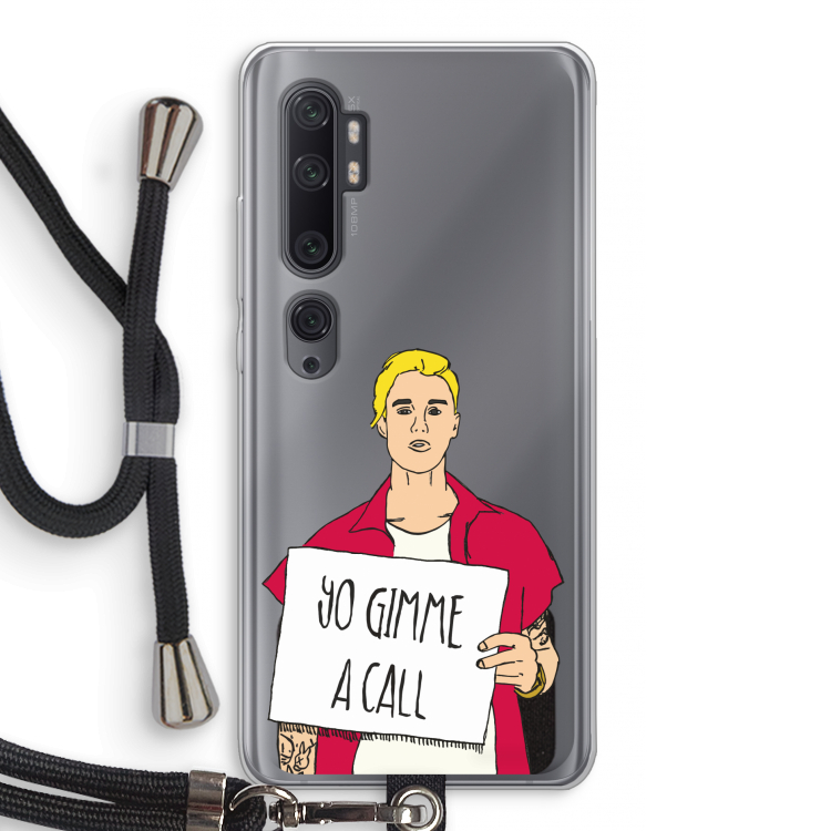 Gimme a call: Xiaomi Mi Note 10 Pro Transparant Hoesje met koord