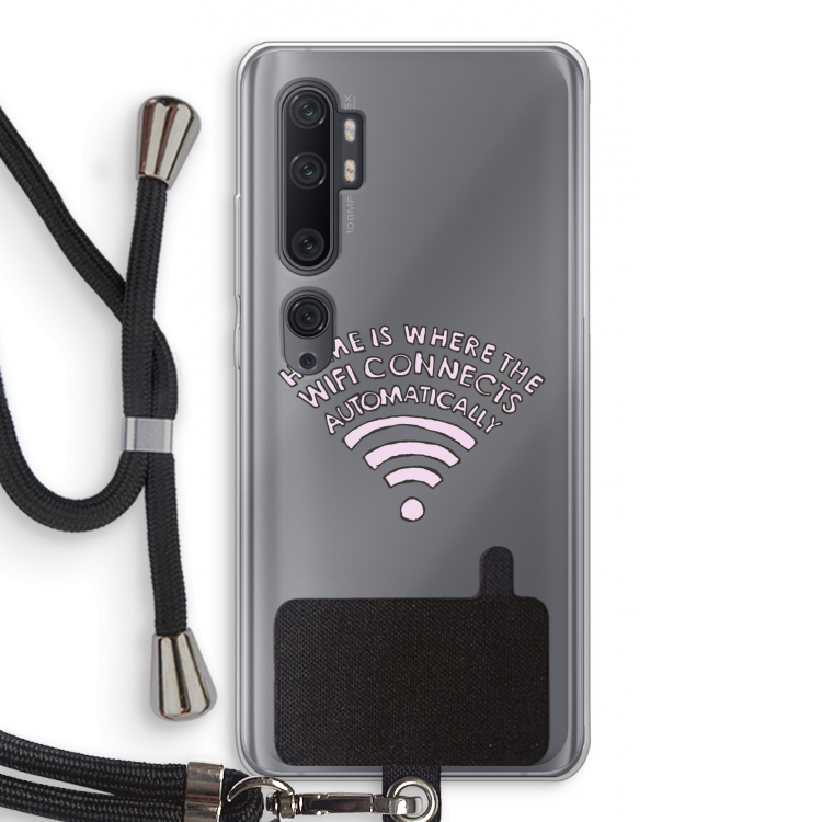 Home Is Where The Wifi Is: Xiaomi Mi Note 10 Pro Transparant Hoesje met koord