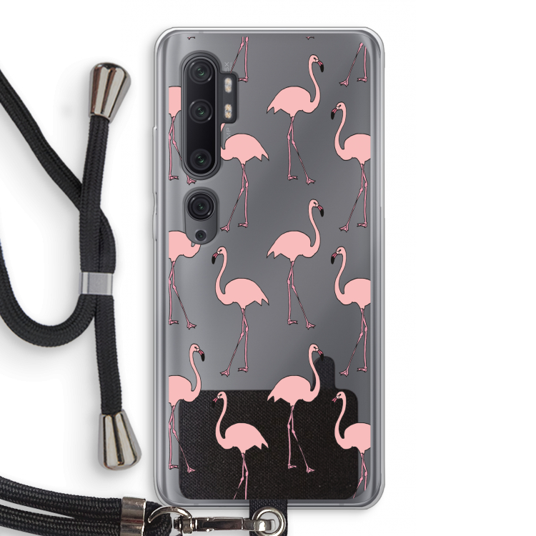 Anything Flamingoes: Xiaomi Mi Note 10 Pro Transparant Hoesje met koord