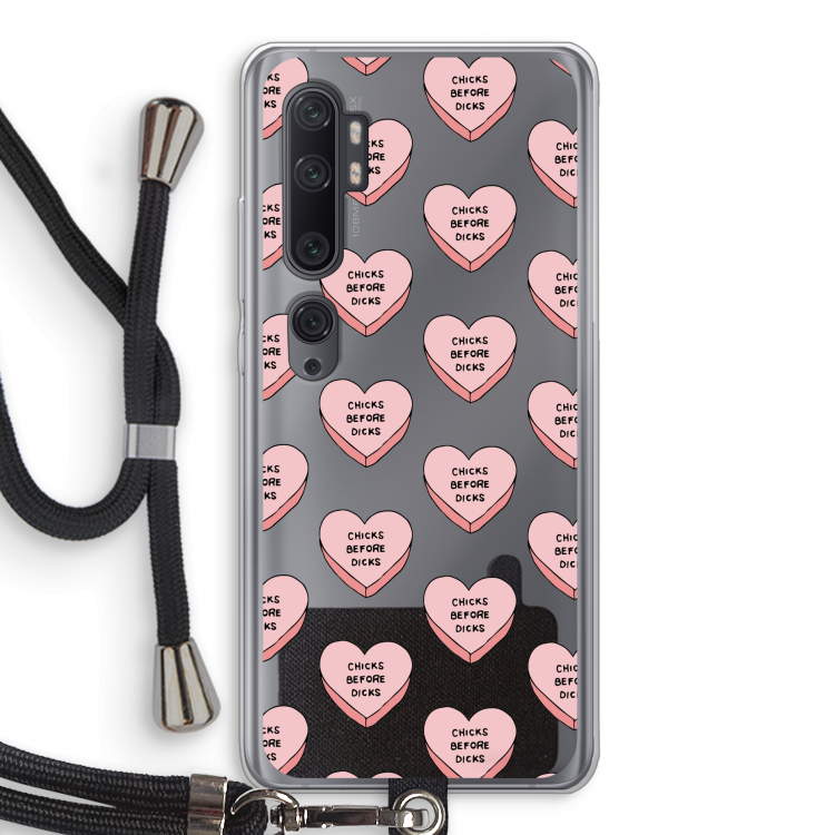 Chicks before dicks: Xiaomi Mi Note 10 Pro Transparant Hoesje met koord
