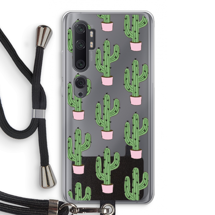 Cactus Lover: Xiaomi Mi Note 10 Pro Transparant Hoesje met koord
