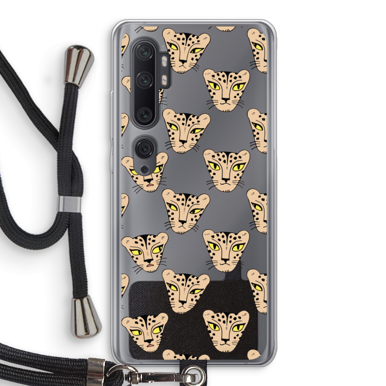 Tijger: Xiaomi Mi Note 10 Pro Transparant Hoesje met koord