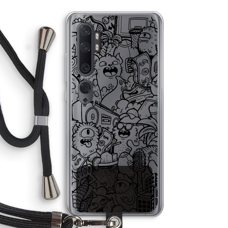 Vexx Black City : Xiaomi Mi Note 10 Pro Transparant Hoesje met koord