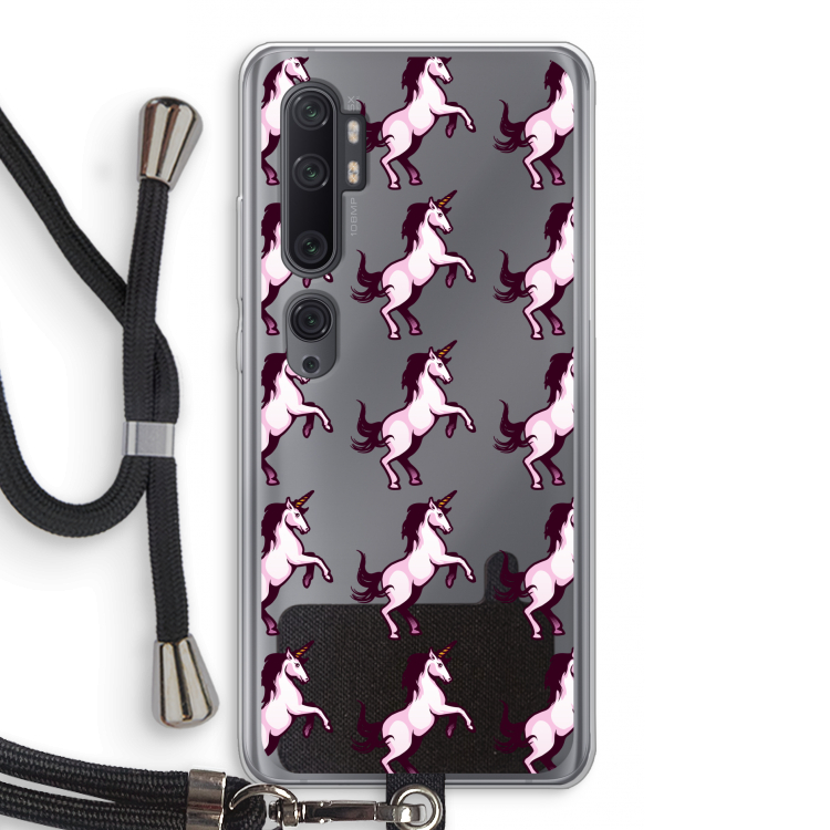 Musketon Unicorn: Xiaomi Mi Note 10 Pro Transparant Hoesje met koord