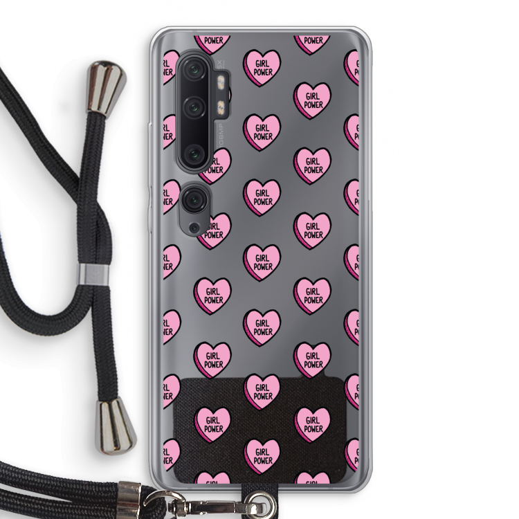 GIRL POWER: Xiaomi Mi Note 10 Pro Transparant Hoesje met koord