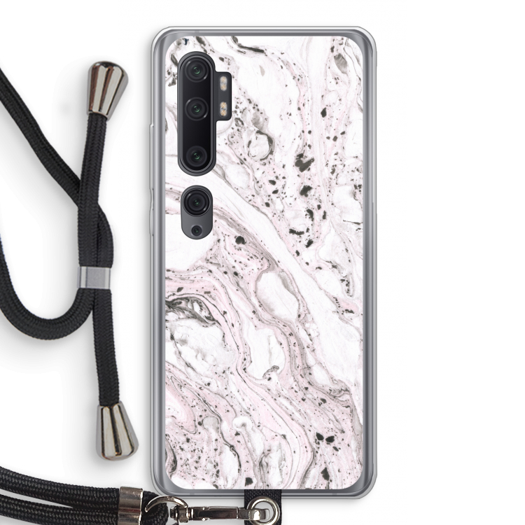 Mengelmoes: Xiaomi Mi Note 10 Pro Transparant Hoesje met koord